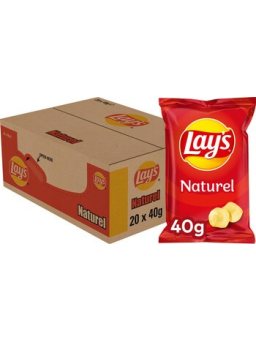 Sanders Chips - Naturel Chips 20 Zakken 40 Gram - Lays