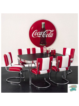 Sanders Eetkamer Set - Jaren 50 Retro Rood Wit Zwart - Bel-Air