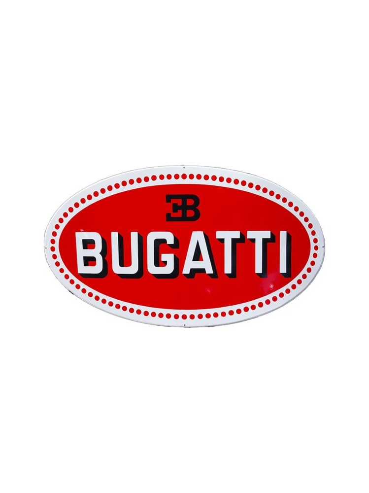 Sanders Decoratie Bord - Bugatti Logo XL 150 x 80cm - Emaille