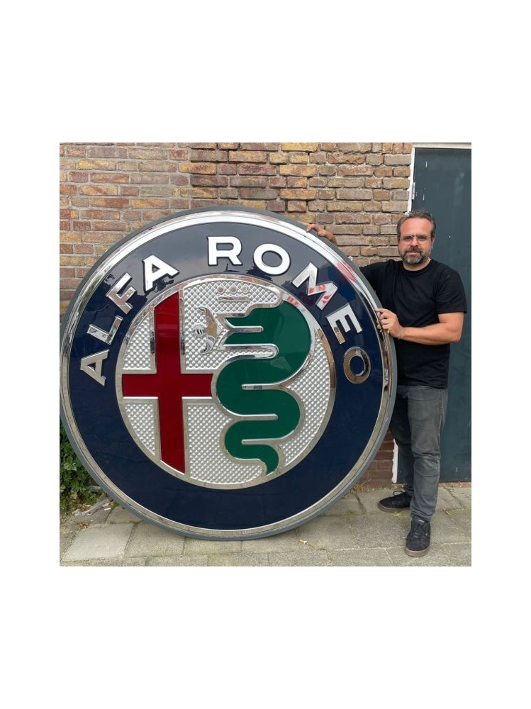 Sanders Decoratie Bord - Alfa Romeo Dealer - Origineel - Ø175cm