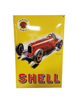 Sanders Decoratie Bord - Shell Racecar 60 x 40cm - Emaille