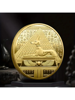 Sanders verzamelmunt - Anubis - Piramide - Weegschaal - Goud - 3