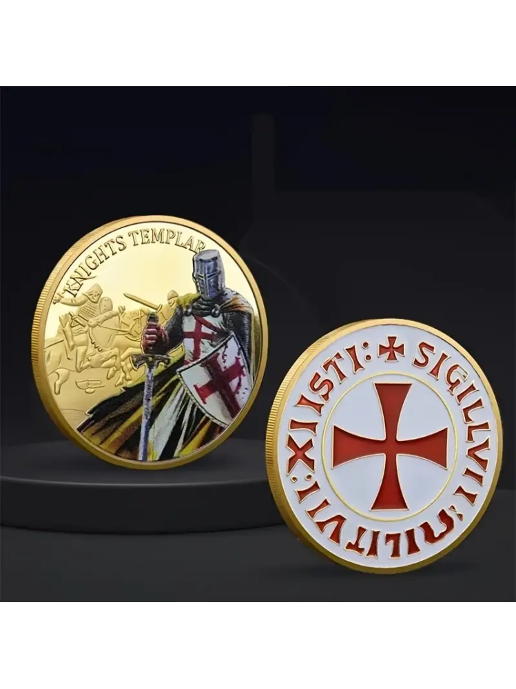 Sanders verzamelmunt - Knights Templar - Kruis Logo - Goud