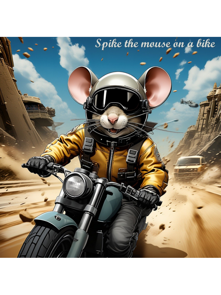 Sanders Riddle Rijm - Spike the mouse on a bike